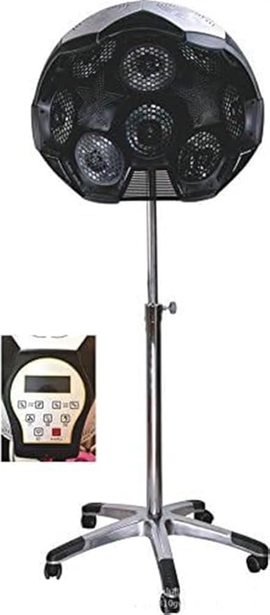 Salon Hair Dryer Color Processor Accelerator Infrared Heating Rolling Base with Wheels Hairdressing Equipment for Barber Beauty Spa