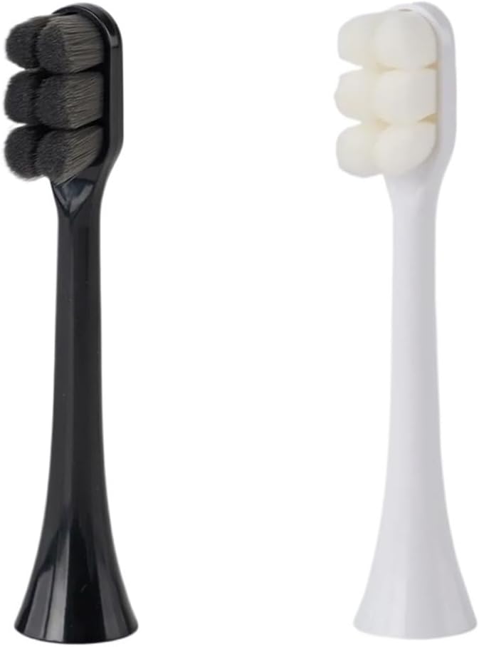 Toothbrush Brush Head Soft Bristle for Phil Soni HX3 HX6 HX9 Series HX3210 3211 6150 6500 6510 6530 9342 6730 9312 9372care IPS(FLP-R2-WH2BK2)