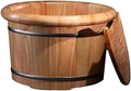 Foot Tub Wooden Foot Basin Foot Tub Solid Wood Thickening Foot Treatment Tub Family Foot Care Barrel Massage Foot Bath Wooden Bucket Foot Spa Household Wash Ba (Color : Wood Color)