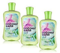Lot of 3 Bath &amp Body Works Signature Collection Coconut Water Chill Shea Enriched Shower Gel 10 Fl Oz Each (Coconut Water Chill)