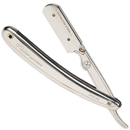 Parker SR1 Classic Straight Razor Set for the Ultimate Wet Shave – Includes 100% Pure Badger Brush Chrome Stand &amp 100 Premium Stainless Steel Blades – Barber‑Quality Grooming Kit for Men