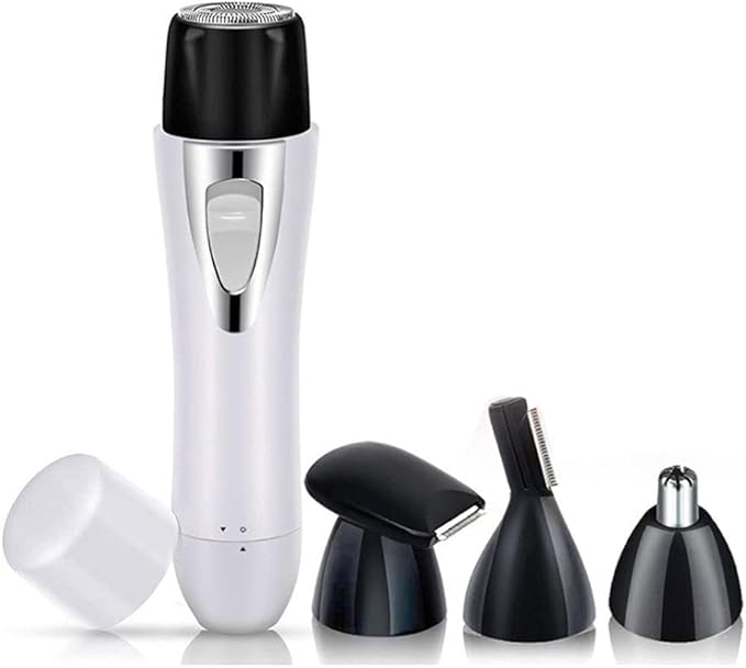 Eyebrow Trimmer Long Nose Hair TrimmerNose Hair Trimmer Razor Clipper Kit Combo Gun Face Nose Facial Eyebrow Hair Beard Trimmer (Color : White)