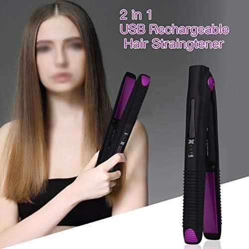 Portable USB Recharging Professional Mini Hair Straightener Curler Cordless Flat Iron Hair Styling Tools