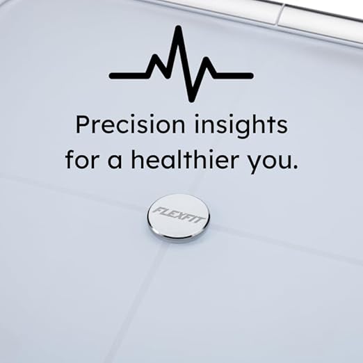 FlexFit Scale for Body Weight and Fat Percentage 8 Electrodes High Precision Digital Scale Accurate Measurement of 56 Body Indicators Bathroom Smart Scales