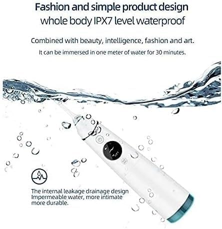 Cordless Water Flosser300ML Portable and Rechargeable IPX7 Waterproof 4 Modes with Cleanable Tank for Home and Travel