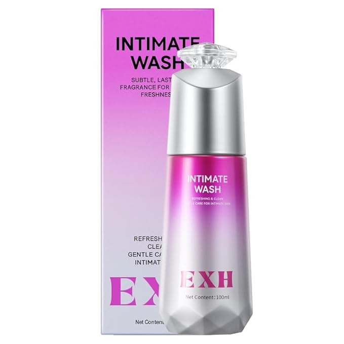 EXH Intimate Wash – Gentle Feminine Cleanser Fights Odor Kills Bacteria Soothes &amp Refreshes All Day pH-Balanced Daily Intimate Care for Women