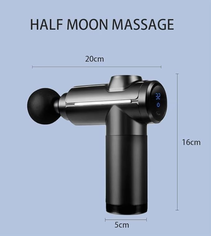 Massage Gun Home-use Exercise Muscle Relaxation Massager 32 Speeds and 8 Massages Heads Silent Extremely Long Battery Life Portable Handheld for LegsBackArmsWaist Pain Relief (Green)