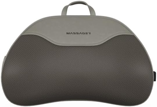 Back and Neck Massager with Heat 3D Deep Tissue Kneading Cordless Rechargeable Electric Massage Pillow for Muscle Pain Relief Use at Home Car Office Give gifts to parents (creamy white)