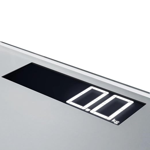 Soehnle Digital Scale Style Sense Comfort 600 Extra Large Bathroom Digital Scales White Weighing Scales Safety Glass Weight Scales for Body Weight Weighing in kg lb and st Capacity to 200 Kg