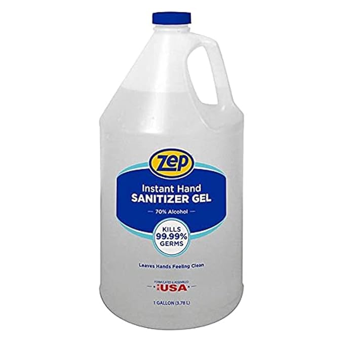 Zep Instant Hand Sanitizer Gel - 1 Gallon (Case of 4) 355824 - Kills 99.99% of Germs Professional-Grade Formula Contains 70% Ethanol Alcohol