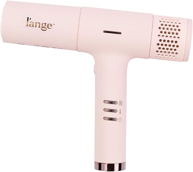 L'ANGE HAIR Le Styliste Luxe Digital Luxury Hair Dryer | Quiet Brushless Blow Dryer with Diffuser | Hairdryer with 4 Heat &amp 2 Speed Settings | Ion Technology | Best Hair Dryer for Blowouts (Blush)
