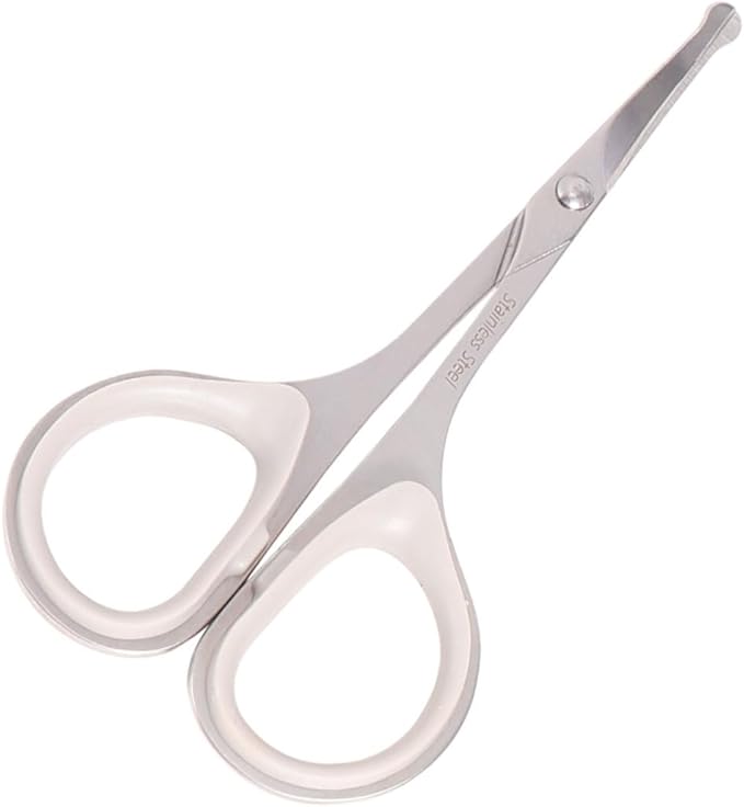 NOLITOY 6pcs Grooming Scissors Nose Hair Trimmer Vibrissa Scissors Eyebrow Double-head Stainless Steel Easy to Use