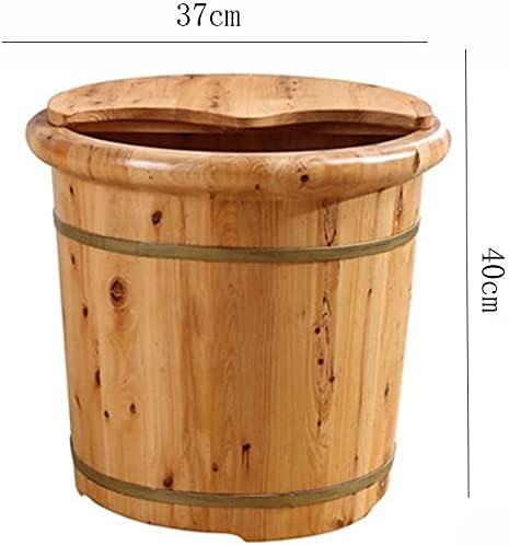 Foot Tub Wooden Foot Basin Reducing stress Cedar Massage Beads With Cover Foot Tub Foot Bath Barrel Foot Tub Footbath Barrel Footbath Foot massage foot Bath Wooden Bucket Foot Spa Household Wash Ba