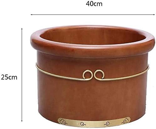 Foot Tub Wooden Foot Basin Household Gift Foot Soaker TubWooden Foot SoakWooden Foot BasinSolid Wood Foot Tub Pedicure Bowl Spa Massage Pedicure Barrels Household Foot Bath Barrel Household Items D
