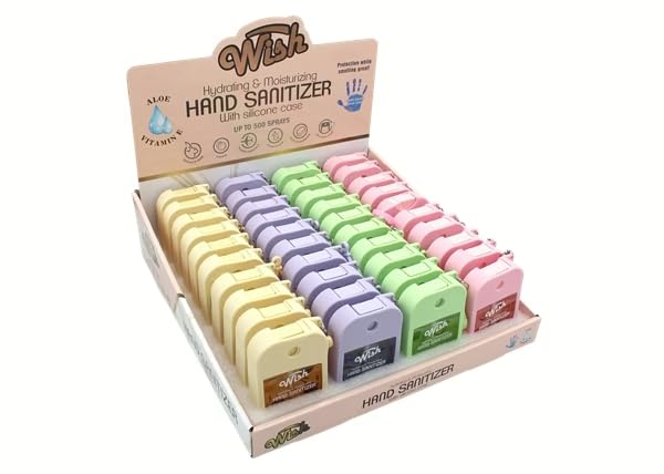 Wish Hand Sanitizer Spray with Silicone Case 40 Pack