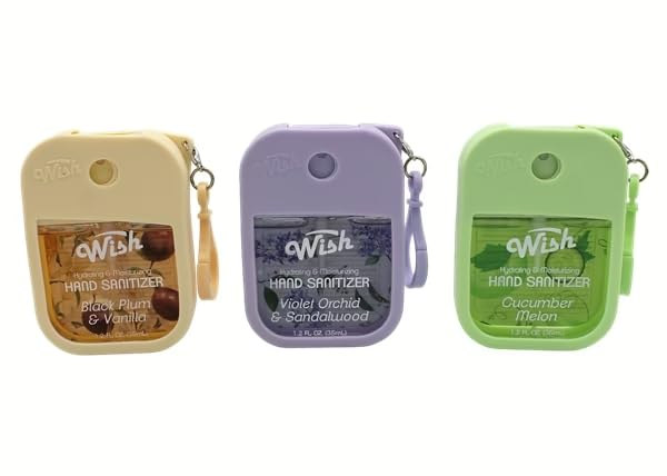 Wish Hand Sanitizer Spray with Silicone Case 40 Pack