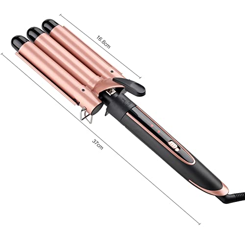 ABUNRO 3 Barrel Hair Waver Curling Iron Wand 25mm 1 Inch Ceramic Triple Curling Tongs Hair Wavers with 2 Temperature Control for Women/Girl Long or Short Hair Styling