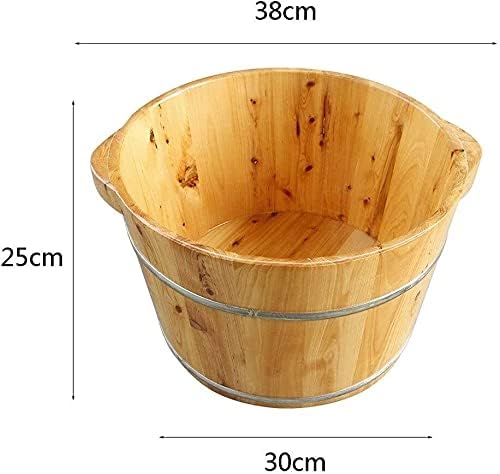 Foot Tub Wooden Foot Basin Household Gift Foot Soaker TubWooden Foot Soak Sauna Foot Tub Massage Spa Sauna SoakHandmade Wooden Footbath TubsFoot Bath Wooden Bucket Foot SpaSauna Accessories Hou