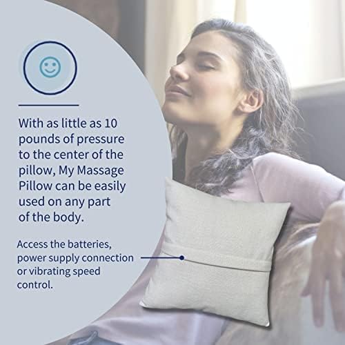 Pressure Activated Massage Pillow - Vibrating Helps Relieve Back and Foot Pain Great for Circulation - Buck Massage Pillow