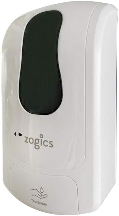 Zogics Touch-Free Automatic Gel Hand Sanitizer Dispenser – Tabletop Stand Hand Sanitizer Container with Touch-Free Sensors (White)