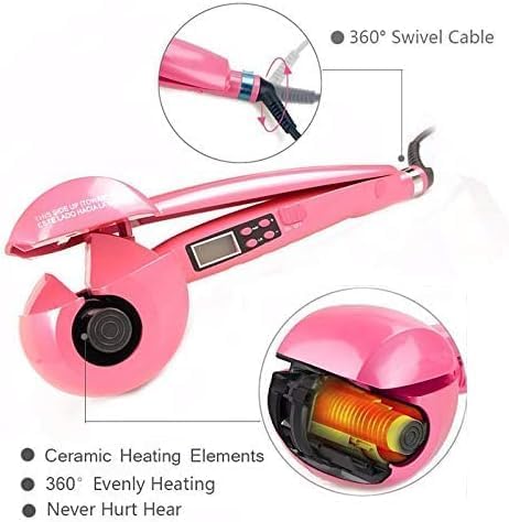 Hair Curler Automatic Steam Curler Wave Hair Roller with LCD Screen Ceramic Fast &amp Anti-Scald Curler for Both Long &amp Short Hair