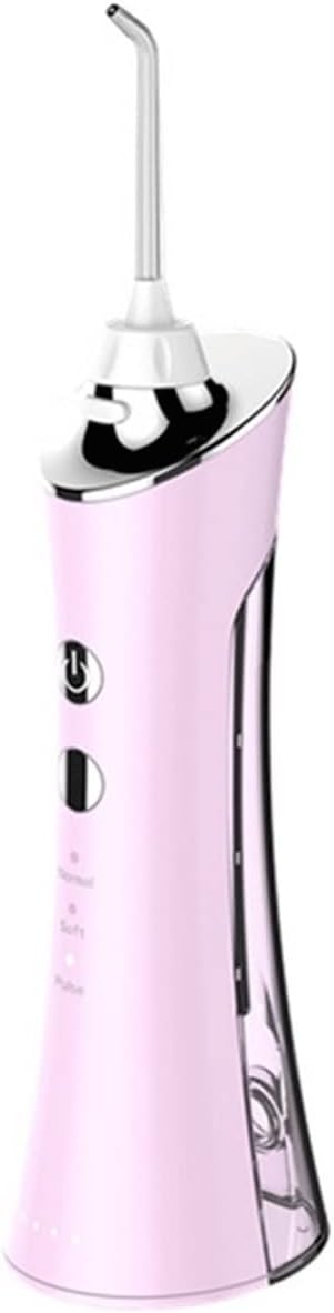 Water Dental Flosser Cordless for Teeth - 3 Modes Dental Oral Irrigator Portable and Rechargeable IPX7 Waterproof Powerful Battery Life Water Teeth Cleaner (Color : Pink)
