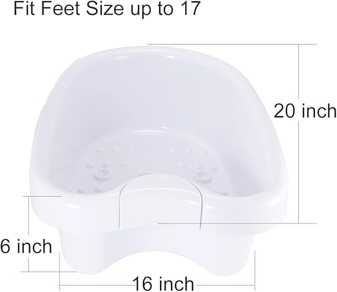 Professional Ionic Foot Bath Tub Basin for All Detox Foot Bath Machines Heavy Duty Foot TubLarge Ionic Detox Foot Bath Tub Basin for Soaking Feet (with 40 Liners)