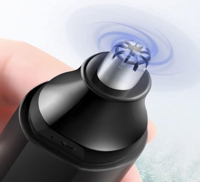Electric Dual-Edge Nose Hair Trimmer - Waterproof Blades Men and Women Facial Hair Remover - Travel-Friendly