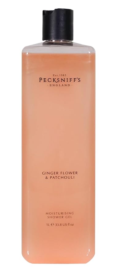 Pecksniff's Ginger Flower &amp Patchouli Moisturizing Shower Gel | 1000 ml / 33.80 Fl Oz