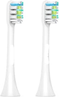 Compatible for SOOCAS Sonic Electric Toothbrush Heads Replacement X1 X3 X3U X5 Teeth Brush(White 2 pcs)