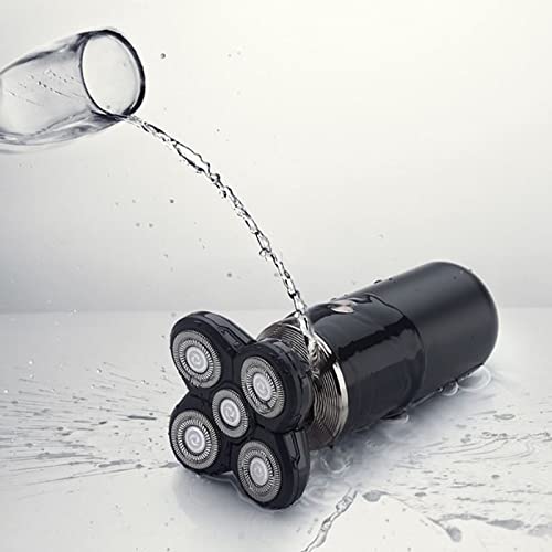 Electric Razor for Men 5 in 1 Washable Grooming Electric Shaver Male Face Electric Razor Rechargeable Rotary Beard Shaving Machine Cleaning Shaver Kit