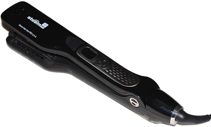 Professional Personalized Steam Hair Straightener Comb Fast Electric Steam Hair Straightener Brush with Removable Comb+Digital LCD+5 Level Adjustable Temperature+Auto Temperature Lock (Black)