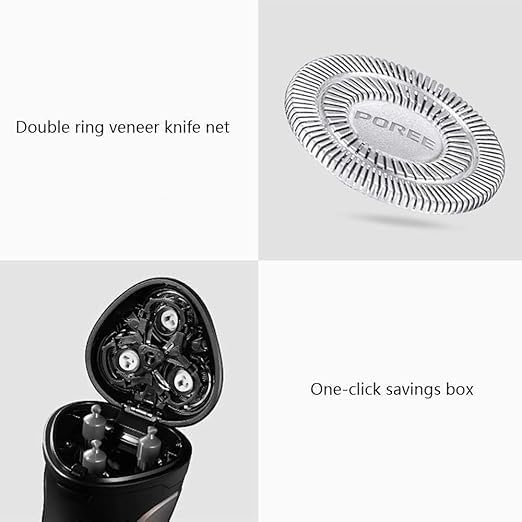 Electric Razor for MenRechargeable Rotary Mens Electric Shaver Wet Dry Waterproof with Pop-up Beard Trimmer