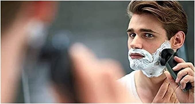 Mens Electric Shaver Razor Beard Trimmer Rotary Shaver Cordless Sideburn Trimmer Nose Trimmer Wet Dry Shaver Waterproof USB Rechargeable 3 in 1