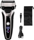 Men's Shaver USB Rechargeable Electric Shaver Stainless Steel Shaving Machine for Men 3D Triple Floating Blade Razor Shaver Barber Electric