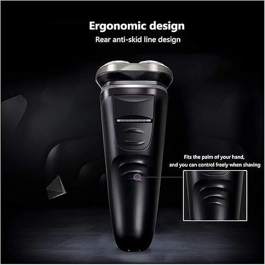 Electric Razor Shaver for MenWet&ampDry Metal IPX7 Waterproof Removable Beard Hair Trimmer Mens Rotary Shavers Included Charging Adapter