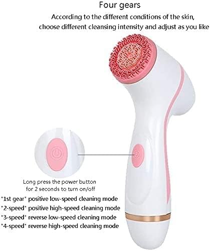 Facial Cleansing Brush Rechargeable Exfoliating Face Brush IPX 7 Waterproof Electric Face Brush with Heads and Facial Massaging(Blue)
