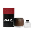 SNAP Wellness Touchless Mist Hand Sanitizer Device + Cartridge (Fireside Serenity - Sweet Jasmine Tobacco and Amber) Woodgrain