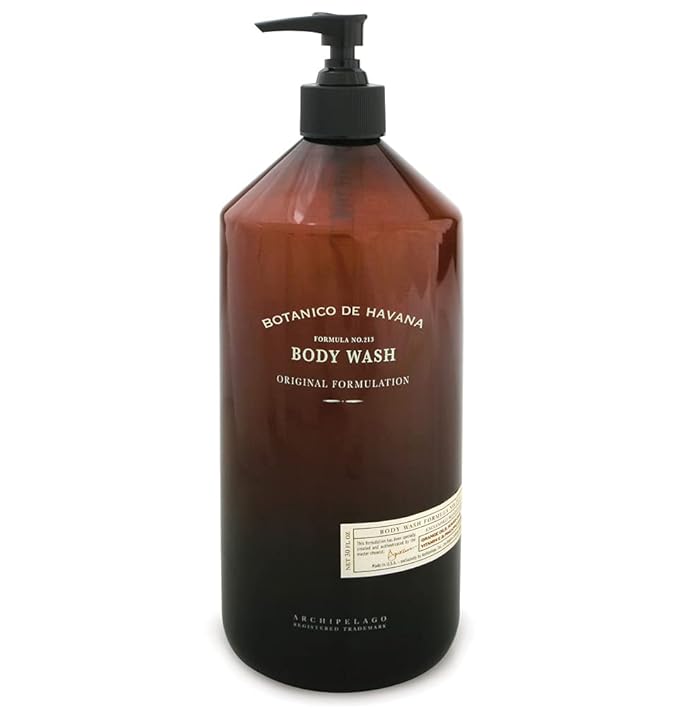 Archipelago Botanicals Botanico de Havana Body Wash Moisturizing Body Wash for Dry and Sensitive Skin Gentle Daily Cleanser Free from Parabens Phthalates and GMOs (15.3 oz)
