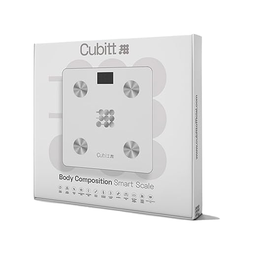CUBITT Smart Digital Weight Scale 13 Body Composition Analizer BMI Muscle Mass Body Fat Scale with Smartphone App sync with Bluetooth (White)