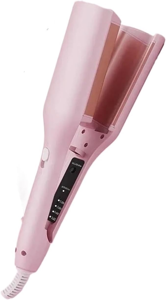 Negative Ionic Technology Curling Iron Quickly Creating Smooth Waves French Egg Curling Hair Styling Tool(Pink)