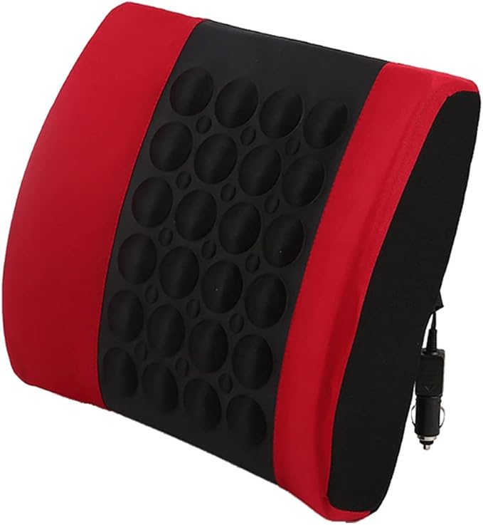 Electric Vibration Car Massager Waist Pillow Back Lumbar Supporting Cushion Seat Essential Accessories