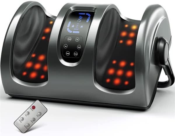 Foot Massager with Heat &amp Remote 5-in-1 Reflexology System Foot Massage Machine US Warehouse