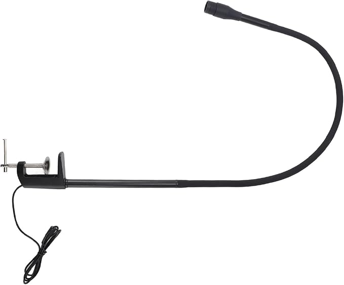 Focket Lamp for Eyelash Extensions 395-400nm LED Adjustable Spot Size Light with Gooseneck and Clamp for Spa Salon Makeup Task Reading Lamp