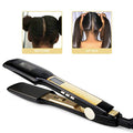 WALLER PAA Flat Iron 1.75 Inch Titanium Plates Pro Hair Straightener Heats Up Fast Adjustable Heat Settings Auto Shut-Off Digital Display Dual Voltage Instant Heat Temperature Display Travel Lo
