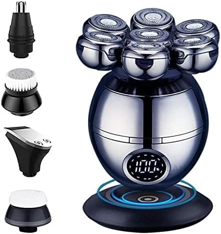 Electric Shavers for Bald Men 7D Electric Shaver for Men Independently 7 Cutter Floating Head Waterproof Electric Razor Multifunction Trimmer with LCD Display