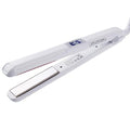 JUKEY Hair Straightener Infrared with Ultrasonic Care Iron Cold Treatment Recovers Damaged Hair and Shiny Hair Restoration LCD Display Dual Voltage Auto Off -White 13 x 2.4 x 1.8 Inch