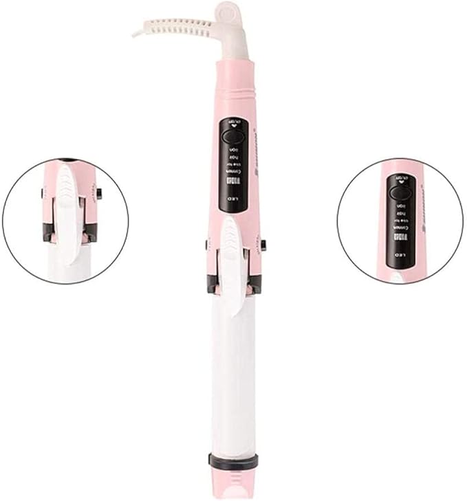 Curling Rod with Led Display Adjustable Temperature Hair Curler Wave Iron Ceramic Coating Curling Wall for All Hairstyle Curling Styling for Hair Sty