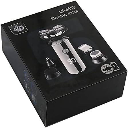 Electric Razor for Men 5in1 Digital Display Wet Dry Electric Shaver Men Bald Shaving Machine Beard Hair Trimmer Body Facial Electric Razor Rechargeable
