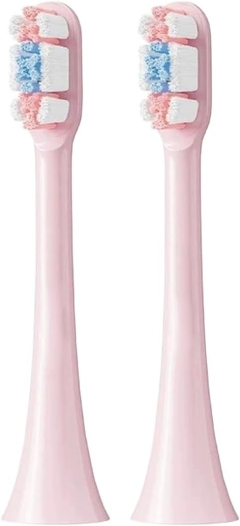 Compatible for Sonic Electric Toothbrush Heads Replacement X1 X3 X3U X5 Teeth Brush Bristle Nozzles Smart Accessory(2pcs Pink)